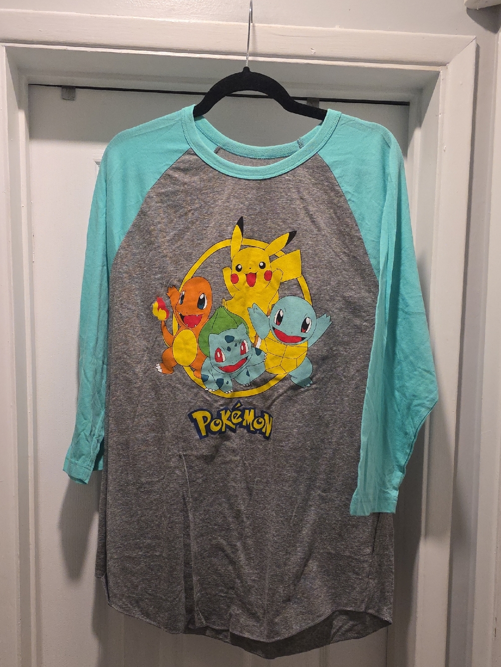 Raglan Tee with Mint Sleeves